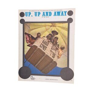 Vintage Up Up And Away Sheet Music 1967 The 5th Dimension McCoo Davis Jim Webb
